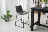Bronco Antique Wood Finished Counter Height Dining Set Table and Four Gray Chairs T2574P194595