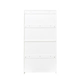 ZNTS Bookcase Contemporary Closed Back Glass Doors Office Storage Cabinet Floor-to-Ceiling Low Cabinet W1778134138