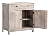 Washed gray particleboard with melamine veneer, 60*30*80cm, double doors, single drawer, bathroom 75755406