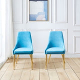 Fabric Dining Chairs Set of 2, Upholstered Armless Accent Chairs, Classical Appearance and Stainless W1241119372
