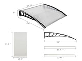 HT-100 x 80 Household Application Door & Window Rain Cover Eaves Canopy White & 10396824