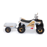 6V Kids Electric ATV, Toddler Ride on Car with Trailer, Music, Bluetooth Power Display for Boys W2181P160385