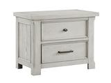 Classic Light Gray Finish Nightstand of 2x Drawers Wooden Bedroom Furniture 1pc B011P355871