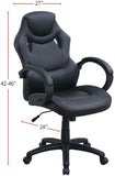 Office Chair Upholstered 1pc Cushioned Comfort Chair Relax Gaming Office Work Black Color HS00F1688-ID-AHD