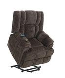 Brown Power Lift Recliner with Heating and Massage B062P215449