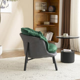 Velvet Accent Chair Barrel Chair with Metal Legs Modern Comfy Armchair Accent Reading Chair for 70121203