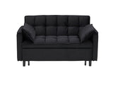 Modern velvet sofa, sofa pull-out bed, small love seat casual sofa with back, with pillow, pockets, W3371P315001