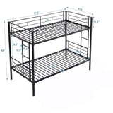 ZNTS METAL BUNK BED BLACK W311120498