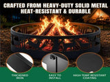 36in Fire Ring, Elk Pattern, Round, Iron 30970956