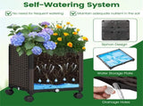2-in-1 Garden Arch with Planter Boxes - Self-Watering System, 8 Lockable Wheels & PE-Coated Metal 96330301