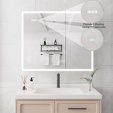 Bathroom Medicine Cabinet with Lights, 3630 Inch LED Medicine Cabinet with Mirror, Double Door W1738100840