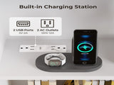 3-layer with 2 USB 2 plugs US standard 3 drawers Triamine board 60*23.5*180cm display cabinet white 52740664
