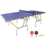 ZNTS 8ft Mid-Size Table Tennis Table Foldable & Portable Ping Pong Table Set for Indoor & Outdoor Games 05742076