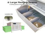 Large Wooden Chicken Coop Outdoor Hen House Poultry Cage for Outdoor with 2 Sides Nesting Boxes W2326P486262
