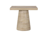20x20x24" Cream Square Side Table with Pedestal Base W2078P160671