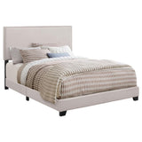 Ivory Queen Bed with Nailhead Trim B062P153548