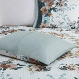 Full/Queen 5 Piece Cotton Floral Comforter Set with Throw Pillows B035128865