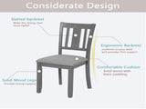 Wooden Dining Chairs Set of 4, Kitchen Chair with Padded Seat, Upholstered Side Chair for Dining 36989505