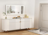 Bright LED Bathroom Mirror 32" x 24" Front Light, 5 Mins Defog, Full HD Reflected, 3 Colors 56378968