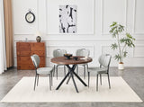Round Foldable Dining Table for Small Spaces - MDF Material, Perfect for Dining Room, Tea Room & W3493P462092