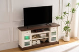 Farmhouse Fireplace TV Stand with Roman Column Styling, Up to 80-inch TV, 70-inch Modern Tall W2393P300552