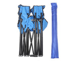 Portable Outdoor 2-Seat Folding Chair with Removable Sun Umbrella Blue 64234063