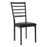 ZNTS Black Finish Side Chairs Set of 4 Metal Frame Casual Dining Furniture B011P262350