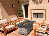 43-Inch Fire Table50000 BTU Gas Firepit with Volcanic Stone Black 42383466