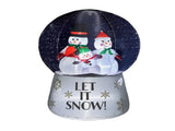 6 FT Lighted Christmas Inflatable Decoration, Large Inflatable Snow Globe with Snowman Family, Funny 42261494