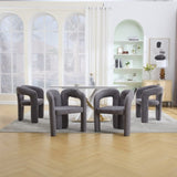 COOLMORE Contemporary Designed Velvet Fabric Upholstered Accent/Dining Chair /Barrel Side Chairs W395P224765