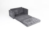 55"3 Fold Sofa,Convertible Futon Couch sleeper sofabed,Velvet linen fabric ,Perfect for Small W2791P306820