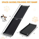 ZNTS 63" Pet Ramp,Upgrade Folding Pet Ramp Portable Dog Ramp with Steel Frame 74599686