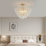 20-Inch Gold Ceiling Pendant Light with Threaded Clear Glass Globe Shade Ideal for Living Room, W1340P251914