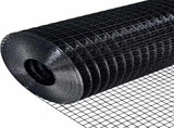 Black Hardware Cloth 5 ft 100 ft, 19 Gauge 1/2 inch Black PVC Vinyl Coated Welded Wire Fence W2286P428282