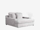 Man Wah Presley Corduroy Chaise Armchair, Fog B2707P311001