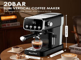 20BAR Slim Vertical Espresso Machine with Milk Frother, Built-in Cup Warmer, 43 OZ Detachable Tank, W1002P414529