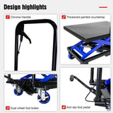 Hydraulic Lift Trolley, 500 LBS Capacity, with 4 Wheels, for Material Handling and Transportation, W1102P194681