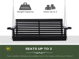 2 Seater Outdoor Patio Swing Chair-Black 53688413