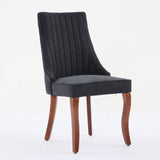 Rayon Cloth Flocking Linen Dining Chairs Channel Kitchen Dinner Chair Comfy Fabric Upholstered W1143P233646