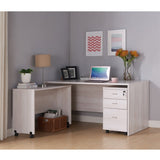 Mid- Century Mobile Desk, White Oak B107131001