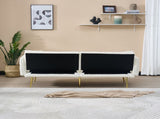 79 inch corduroy sofa bed, foldable double sofa bed with folding armrests, suitable for living rooms W2290P250580