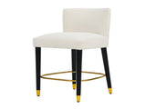 27inch-counterstool, modern design with smooth, light - colored fabricnd circular footrest with N780P224409B
