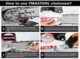 TMAXTOOL 62cc Powerful 20 inch Gas Chainsaw with 2 Stroke - Perfect for Pruning, Limbing, and W3676P337565