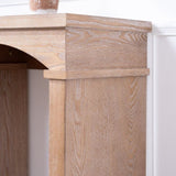 Rustic Archway Console Table 60"Long Entryway Table with Decorative Arched Legs, Natural Wood W2729P330225