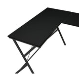 L-Shape Computer Desk with Computer Holder, Black B016P312615
