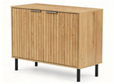 Modern 2Door Buffet Sideboard Cabinet, Elevated Base Console Storage Cabinet with Adjustable Feet & 40324643