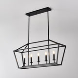 5-Light Farmhouse Kitchen Island Lighting,5 Light Industrial Linear Chandelier for Dining Room Metal W1592P263139