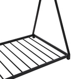 Metal Twin Size House Platform Bed with Triangle Structure, Black WF307193AAB