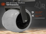 9" x 4" All-Terrain Balloon Wheels! 300L XL Heavy-Duty Folding Wagon Cart - 480lbs Capacity, W2932P317113