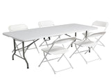6' Folding Table Portable Plastic Indoor Outdoor Picnic Party Dining Camping Tables 98637231